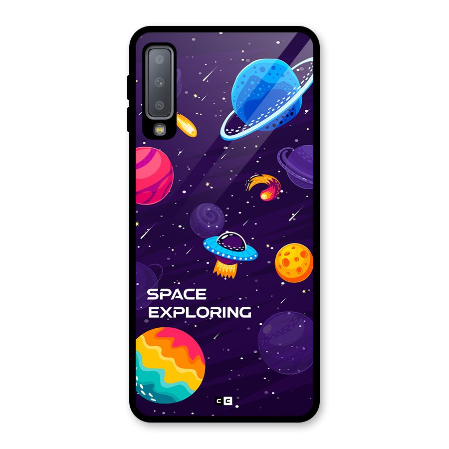 Space Exploring Glass Back Case for Galaxy A7 (2018)