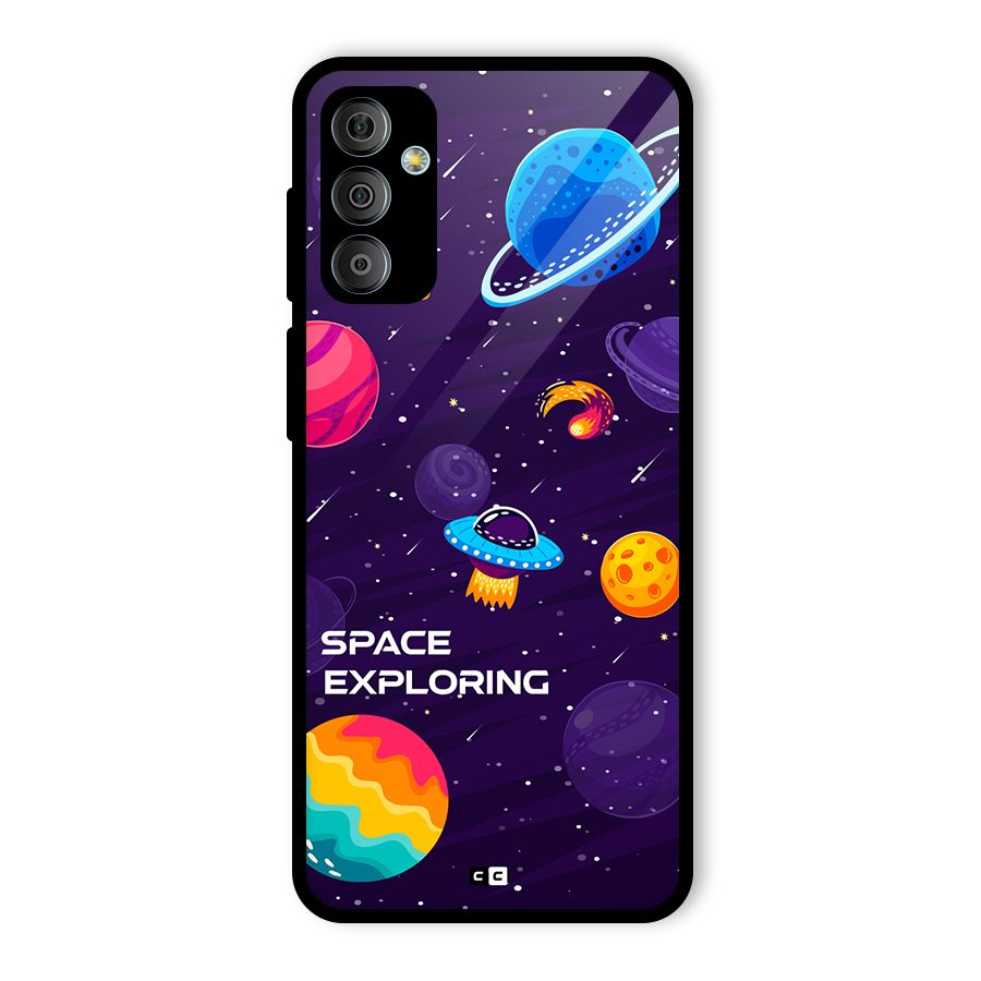 Space Exploring Glass Back Case for Galaxy F23