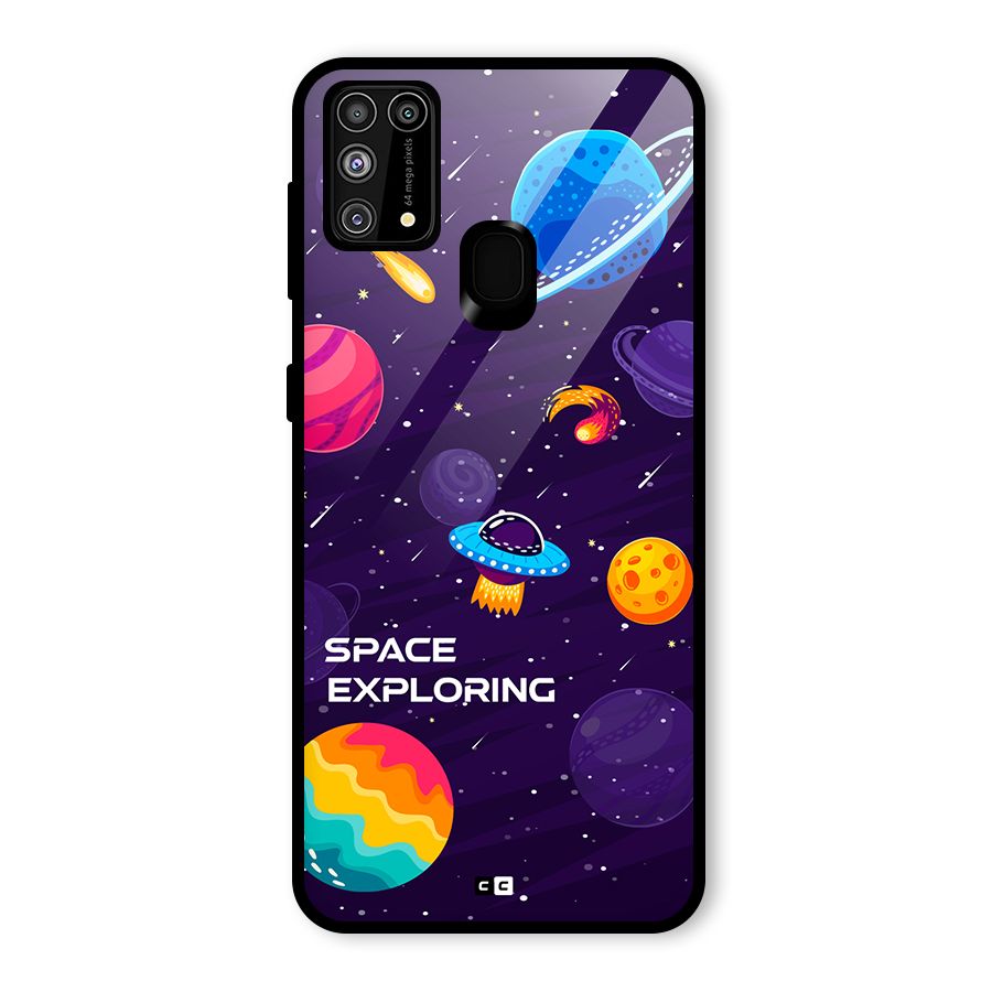 Space Exploring Glass Back Case for Galaxy F41