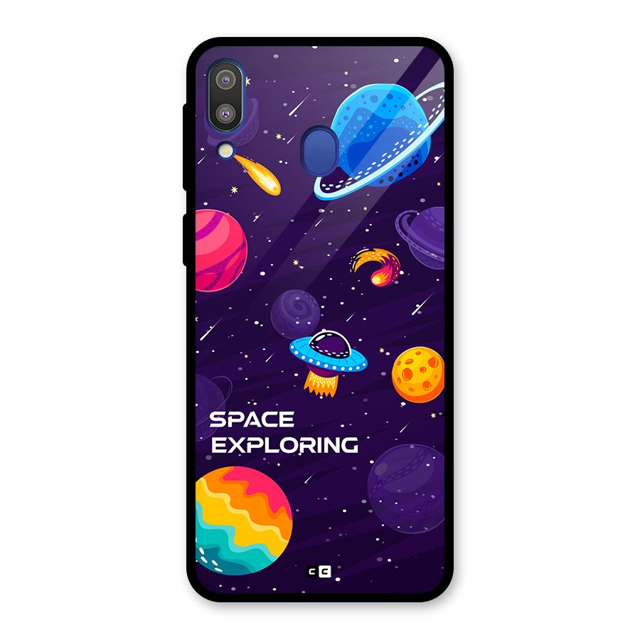 Space Exploring Glass Back Case for Galaxy M20