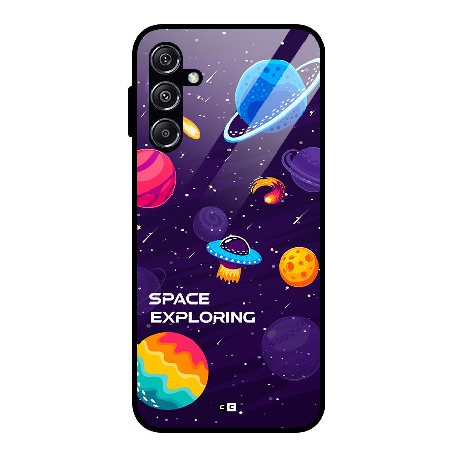 Space Exploring Glass Back Case for Galaxy M34 5G