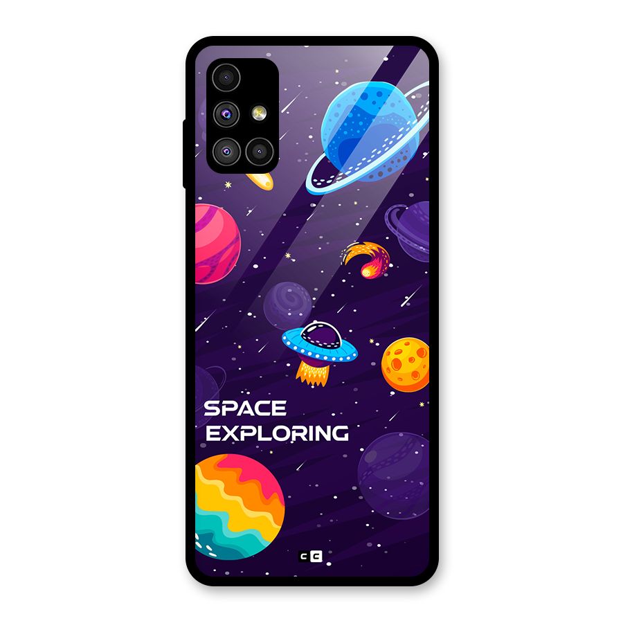 Space Exploring Glass Back Case for Galaxy M51