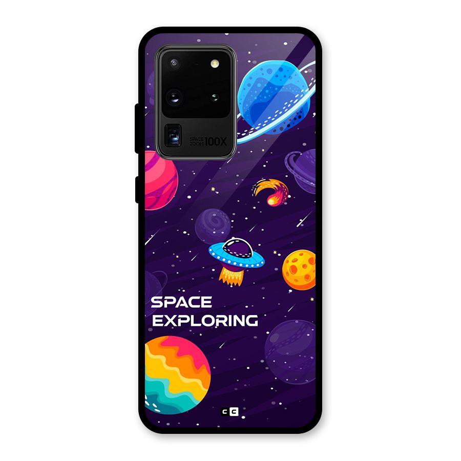 Space Exploring Glass Back Case for Galaxy S20 Ultra