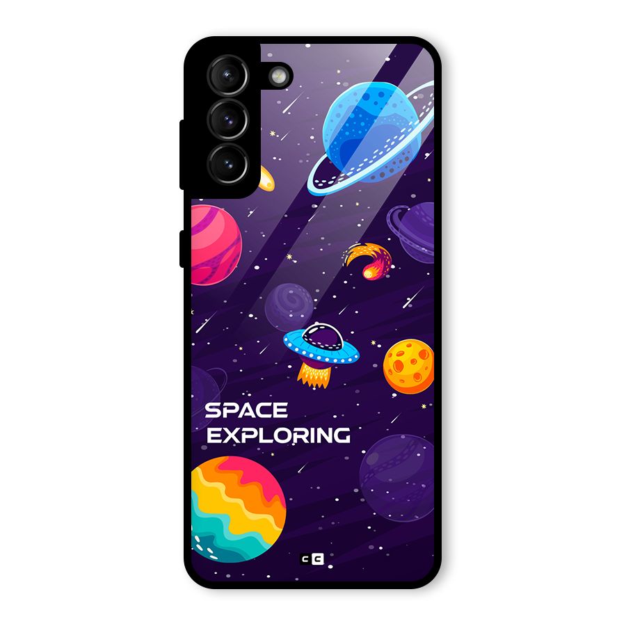 Space Exploring Glass Back Case for Galaxy S21 Plus
