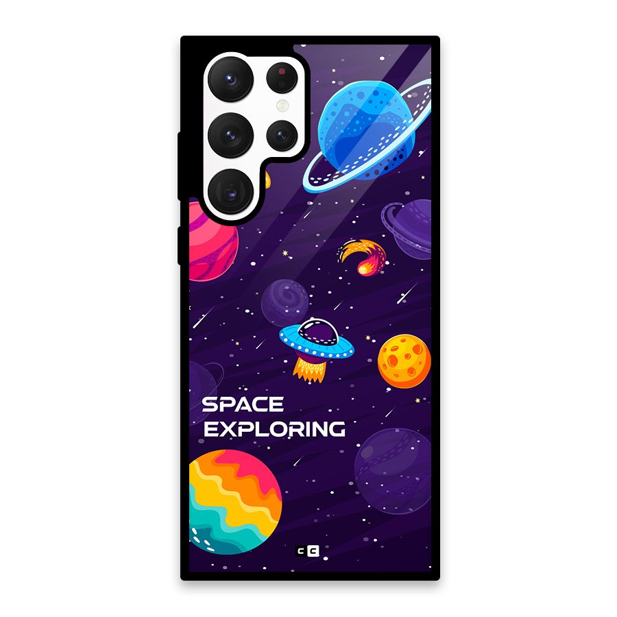 Space Exploring Glass Back Case for Galaxy S22 Ultra 5G
