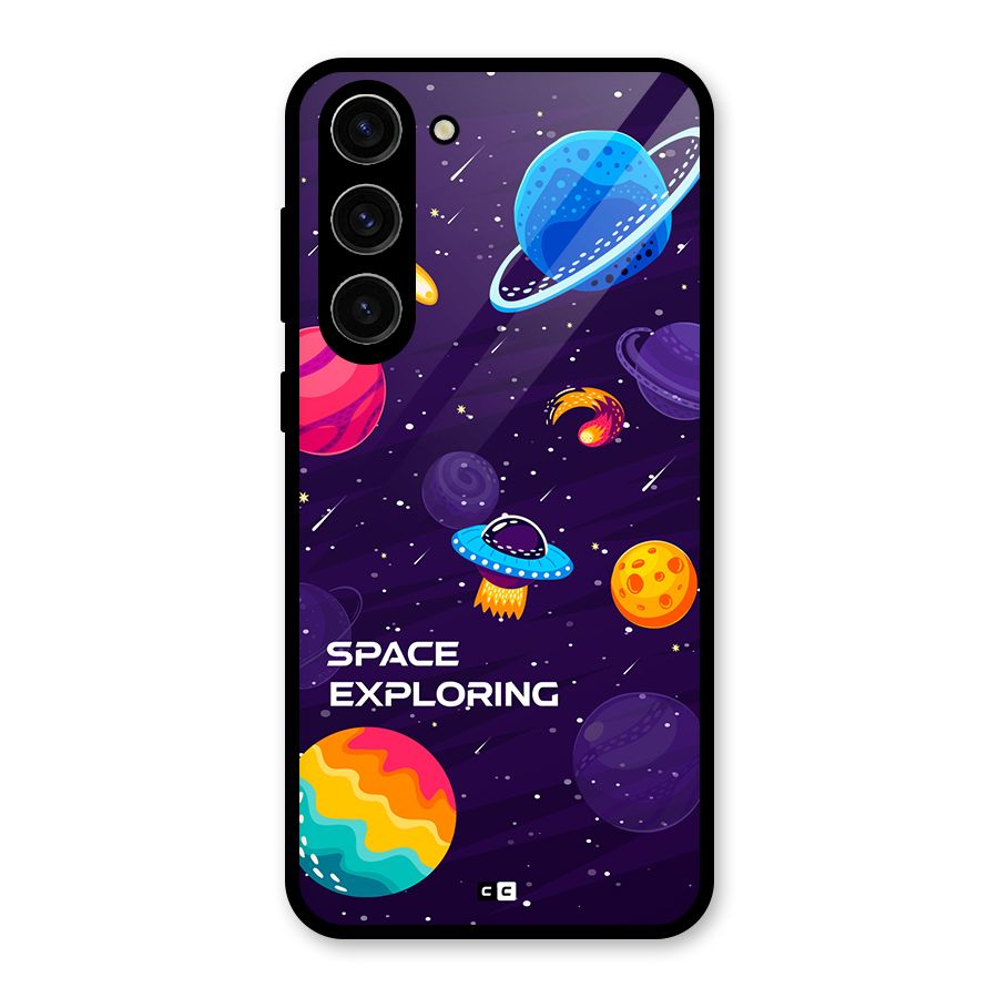 Space Exploring Glass Back Case for Galaxy S23 Plus
