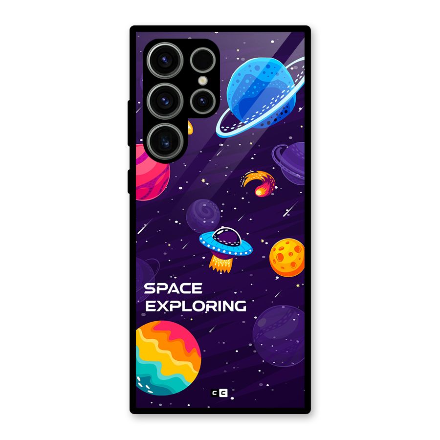 Space Exploring Glass Back Case for Galaxy S23 Ultra