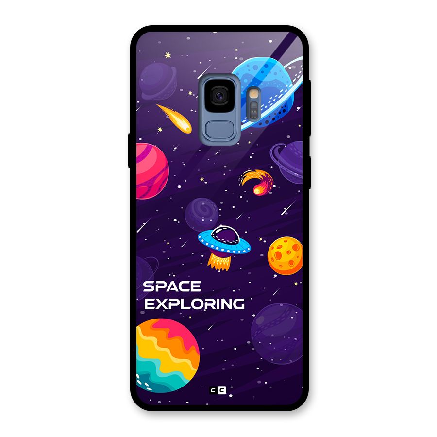 Space Exploring Glass Back Case for Galaxy S9