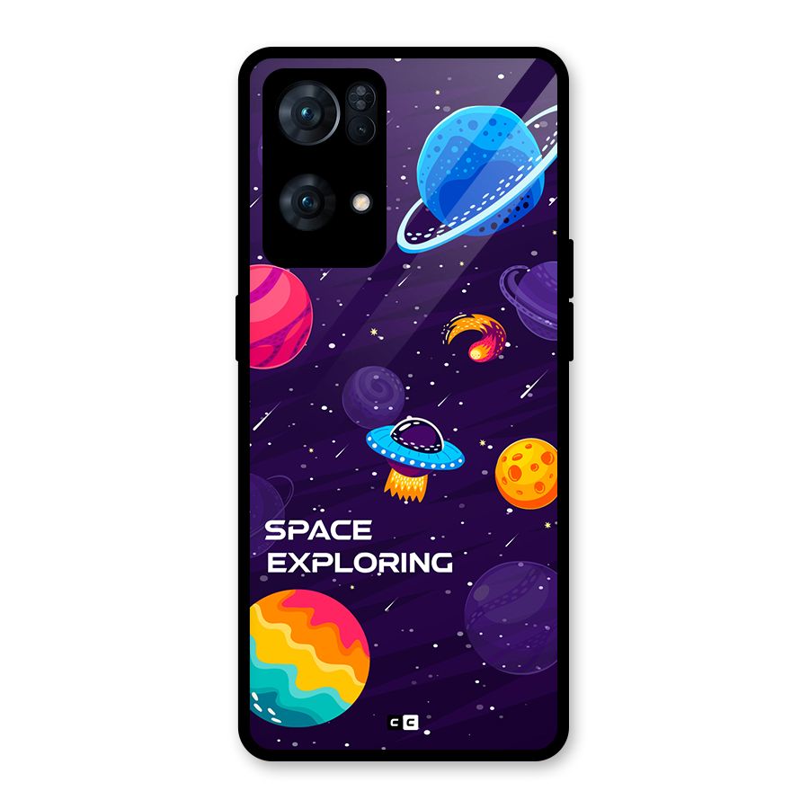 Space Exploring Glass Back Case for Oppo Reno7 Pro 5G