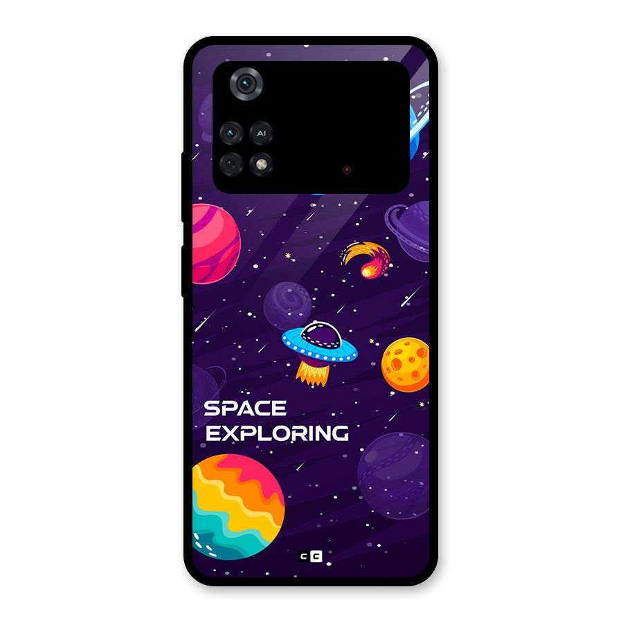 Space Exploring Glass Back Case for Poco M4 Pro 4G