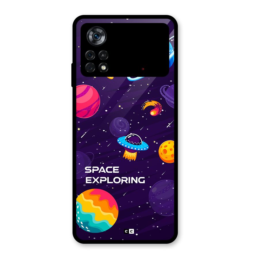 Space Exploring Glass Back Case for Poco X4 Pro 5G