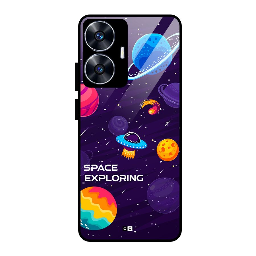 Space Exploring Glass Back Case for Realme Narzo N55