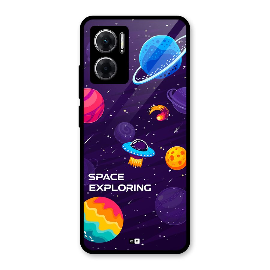 Space Exploring Glass Back Case for Redmi 11 Prime 5G