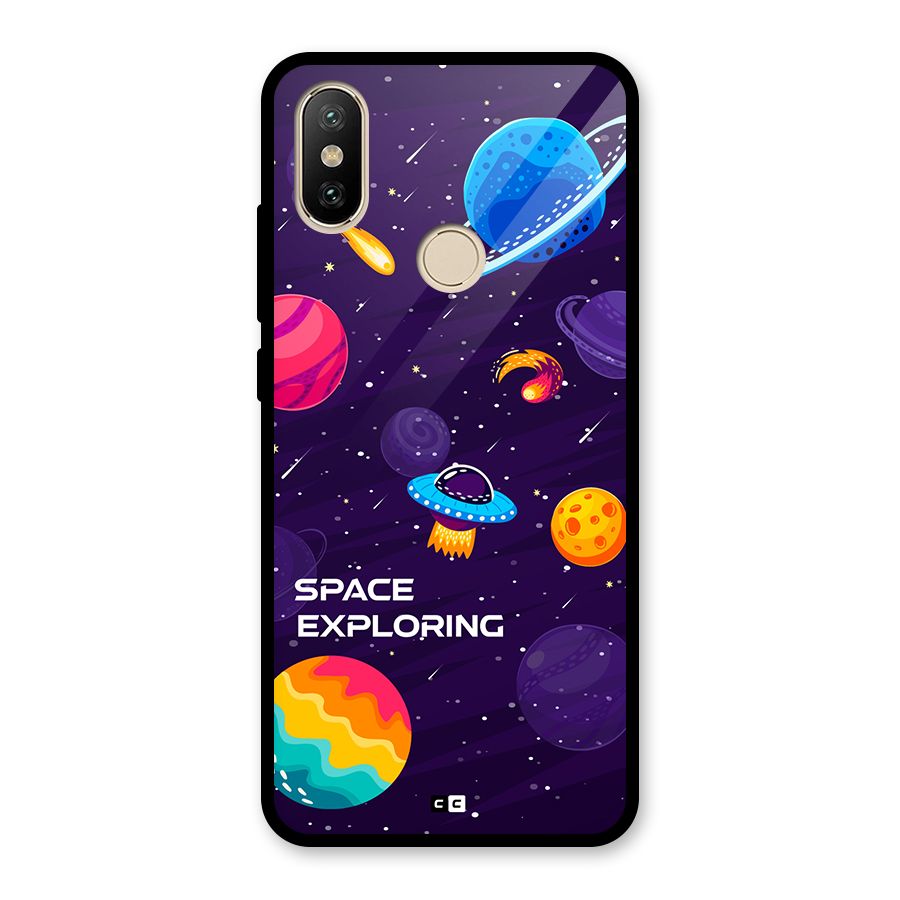 Space Exploring Glass Back Case for Redmi A2