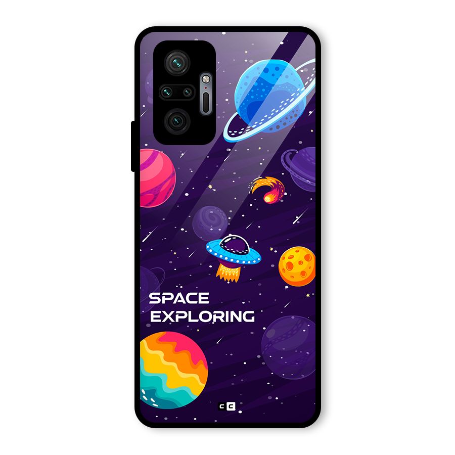 Space Exploring Glass Back Case for Redmi Note 10 Pro