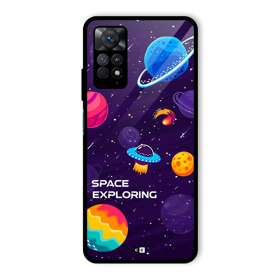 Space Exploring Glass Back Case for Redmi Note 11 Pro