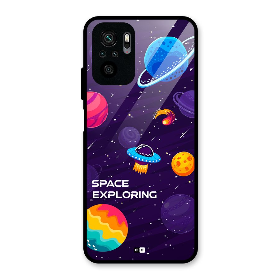 Space Exploring Glass Back Case for Redmi Note 11 SE
