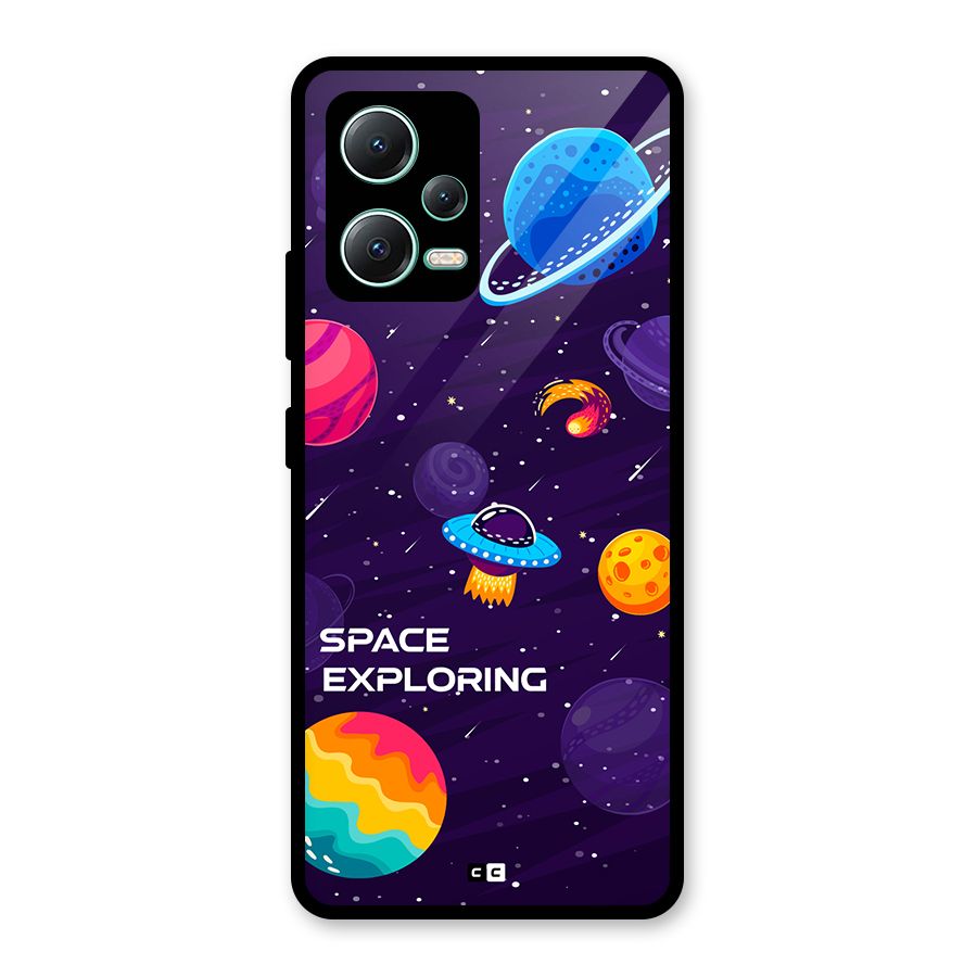 Space Exploring Glass Back Case for Redmi Note 12 5G