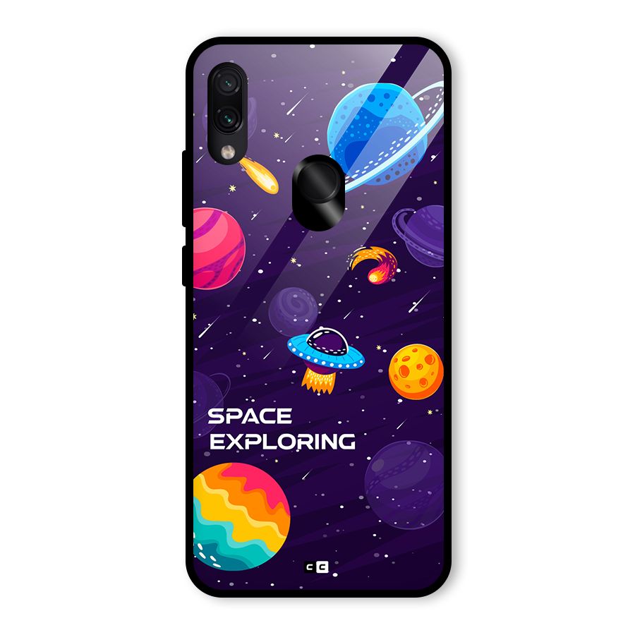 Space Exploring Glass Back Case for Redmi Note 7 Pro