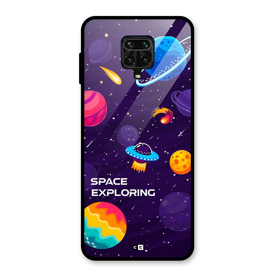 Space Exploring Glass Back Case for Redmi Note 9 Pro