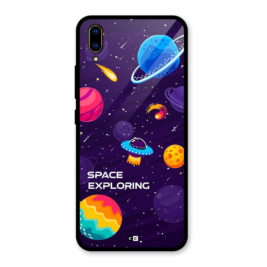 Space Exploring Glass Back Case for Vivo V11 Pro