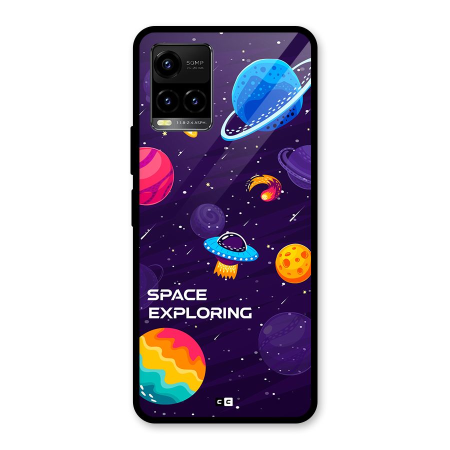 Space Exploring Glass Back Case for Vivo Y33s