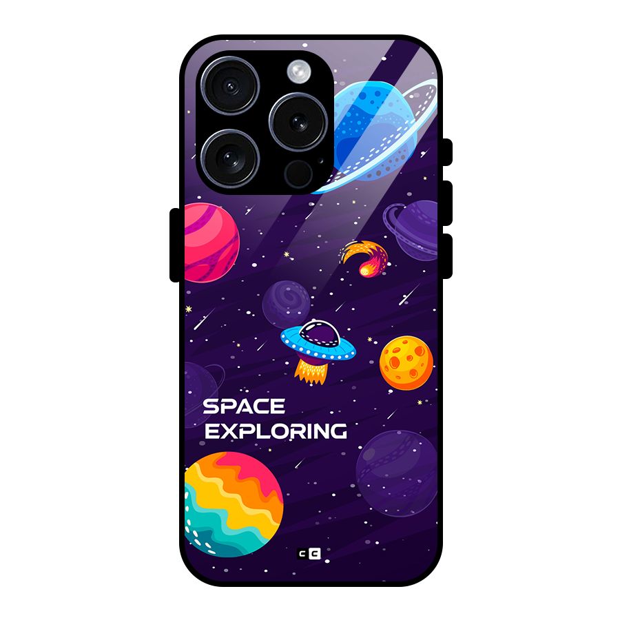 Space Exploring Glass Back Case for iPhone 15 Pro