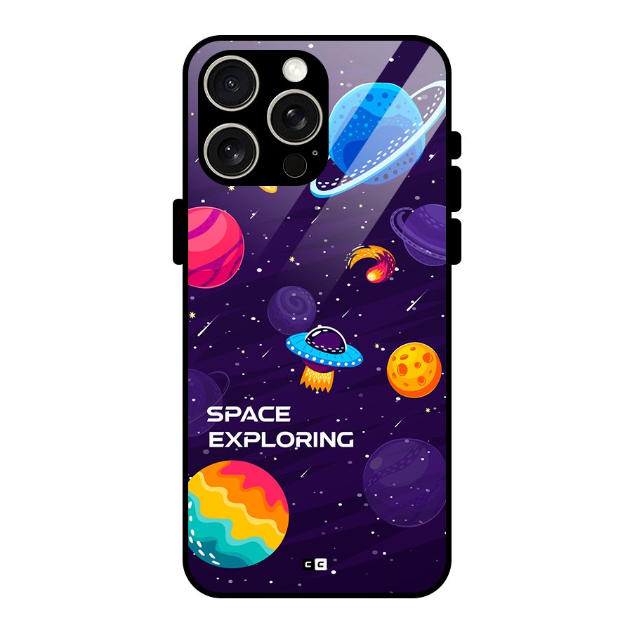 Space Exploring Glass Back Case for iPhone 15 Pro Max