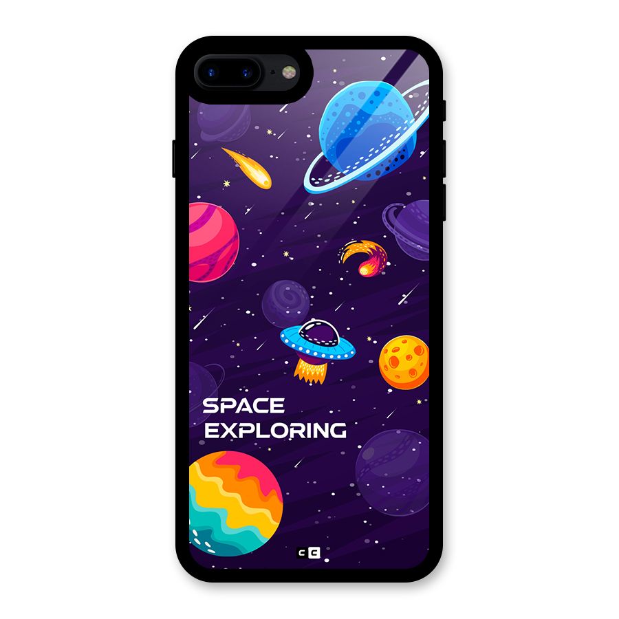 Space Exploring Glass Back Case for iPhone 8 Plus