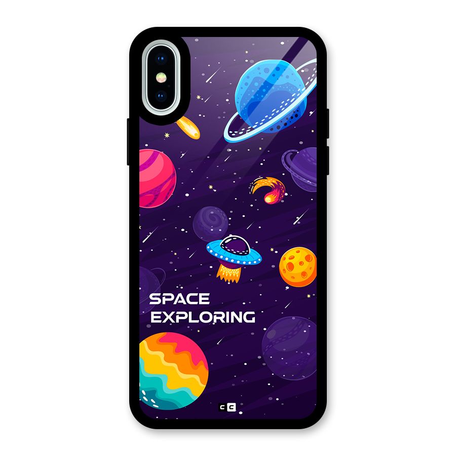 Space Exploring Glass Back Case for iPhone X
