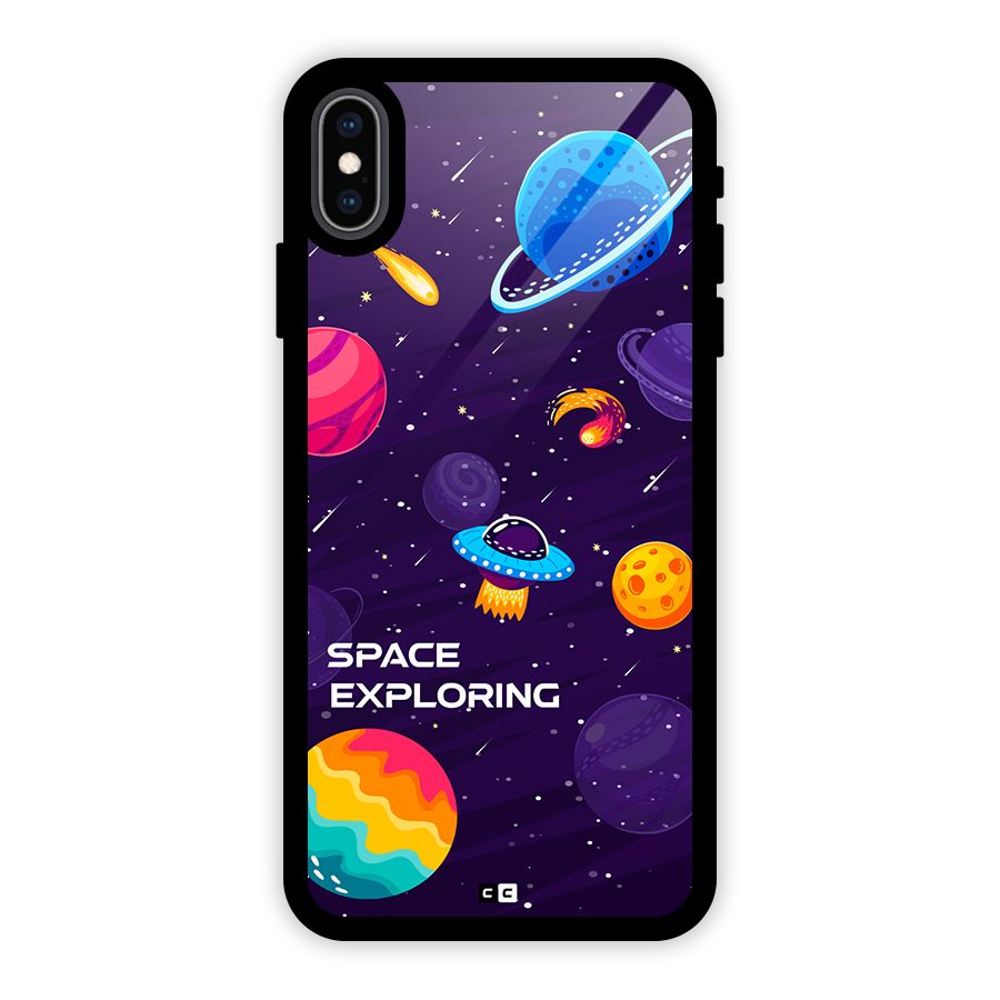 Space Exploring Glass Back Case for iPhone XS Max