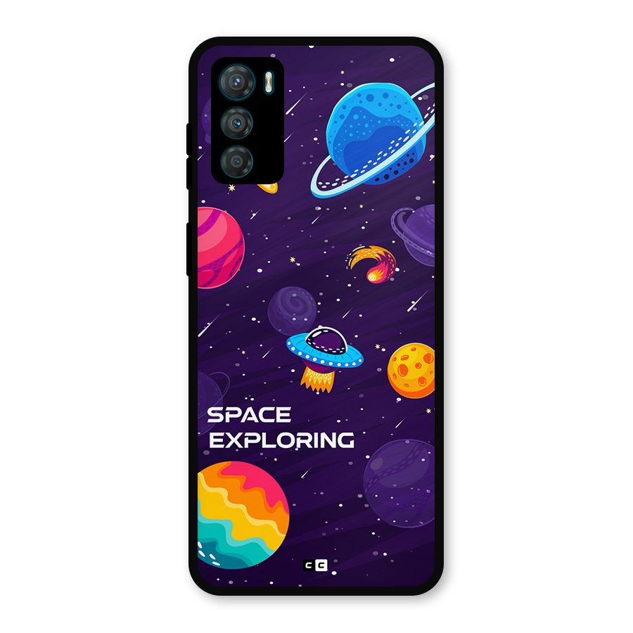 Space Exploring Metal Back Case for Moto G42