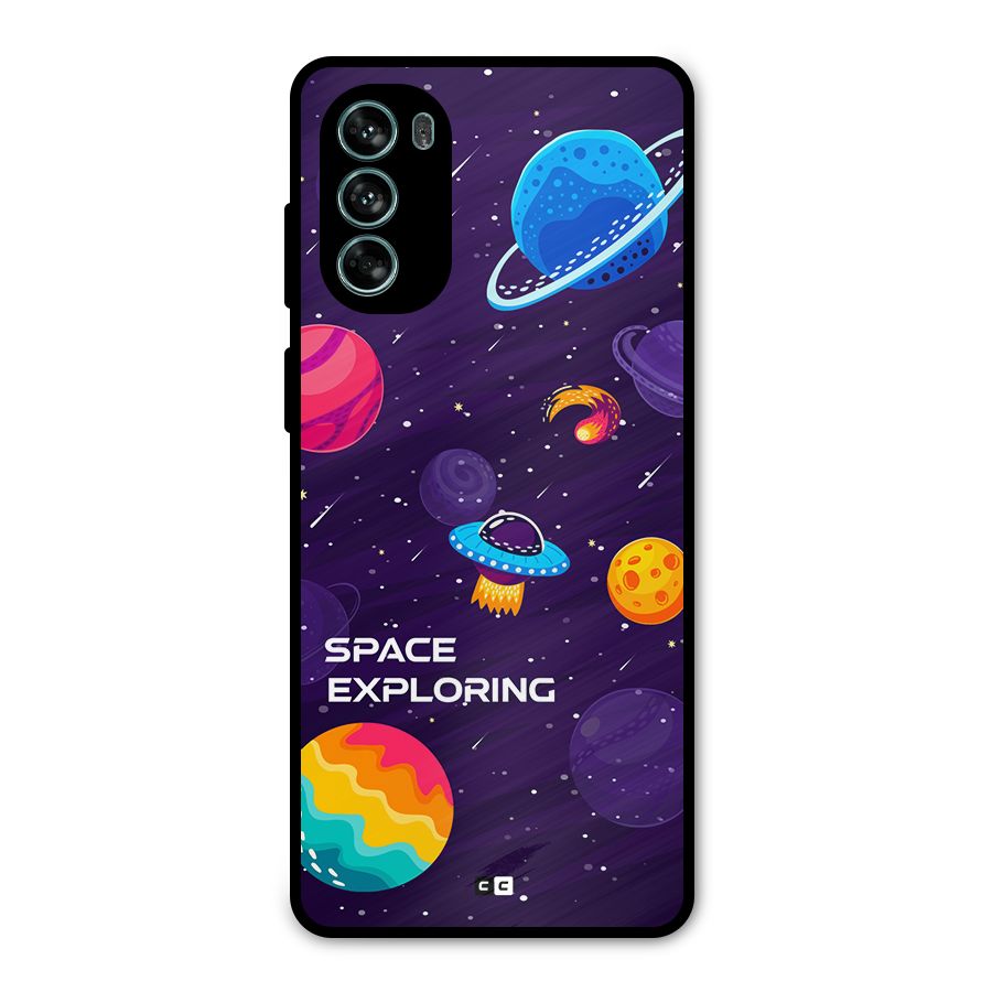 Space Exploring Metal Back Case for Moto G62
