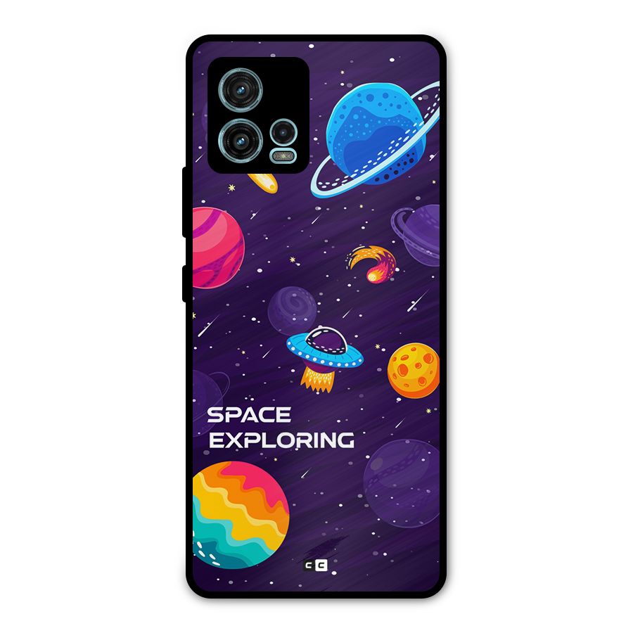 Space Exploring Metal Back Case for Moto G72