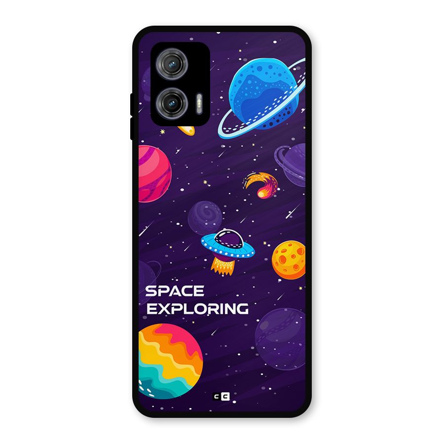 Space Exploring Metal Back Case for Moto G73