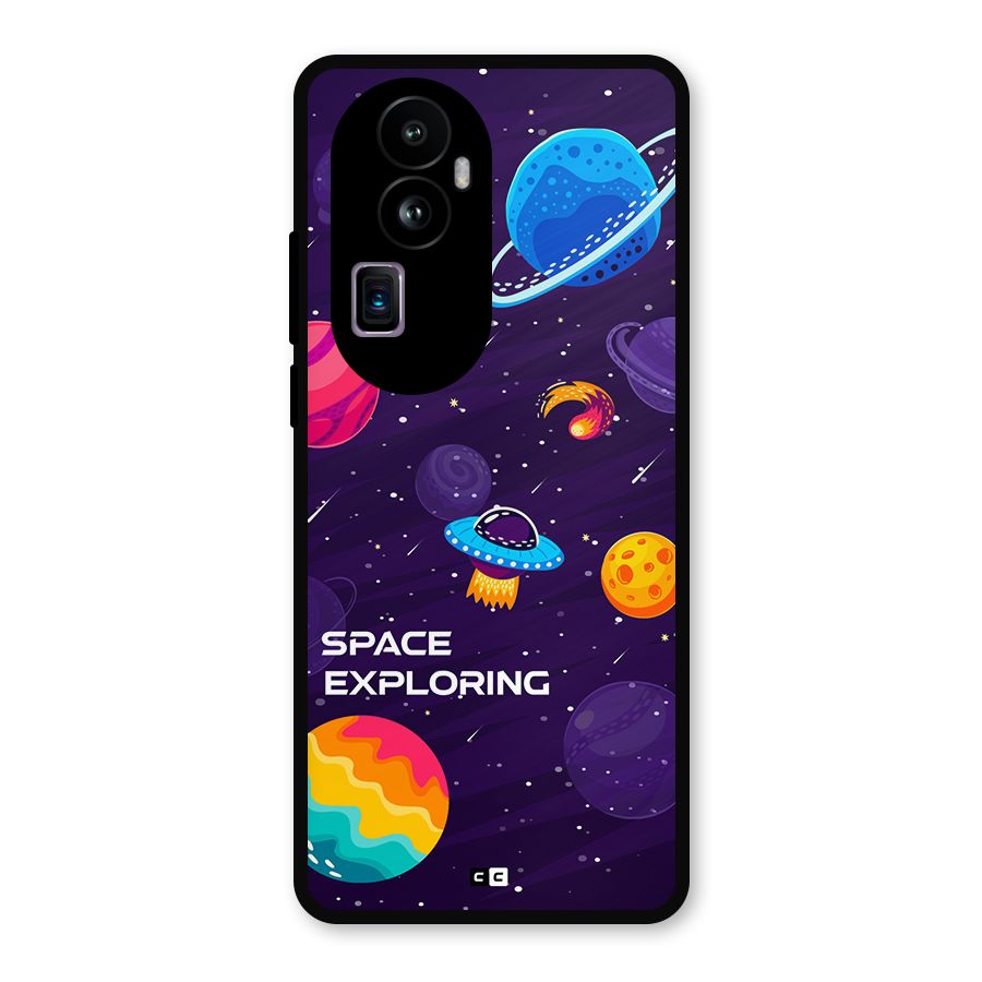 Space Exploring Metal Back Case for Oppo Reno10 Pro Plus