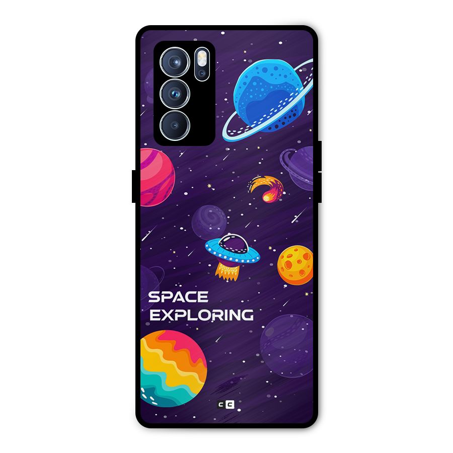 Space Exploring Metal Back Case for Oppo Reno6 Pro 5G