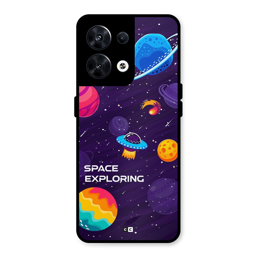 Space Exploring Metal Back Case for Oppo Reno8 5G