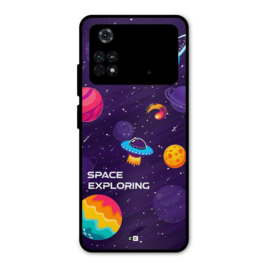 Space Exploring Metal Back Case for Poco M4 Pro 4G