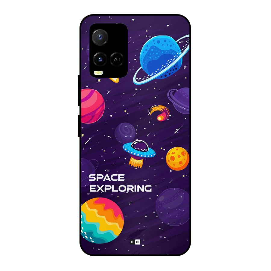Space Exploring Metal Back Case for Vivo Y33s