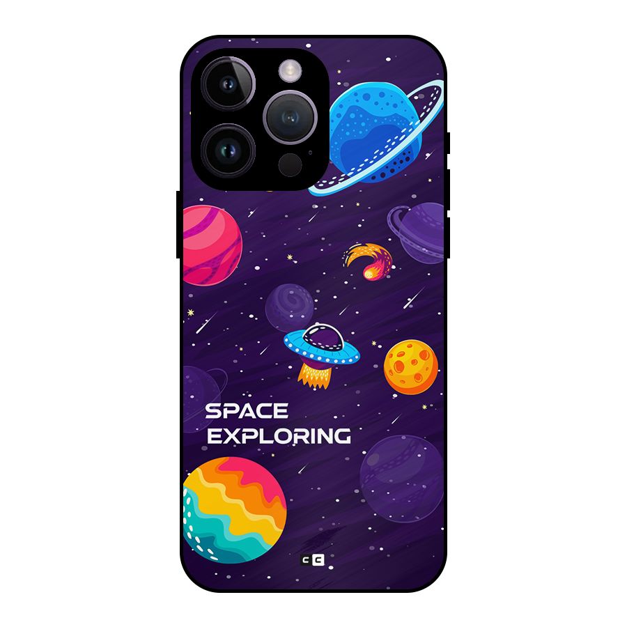 Space Exploring Metal Back Case for iPhone 14 Pro Max