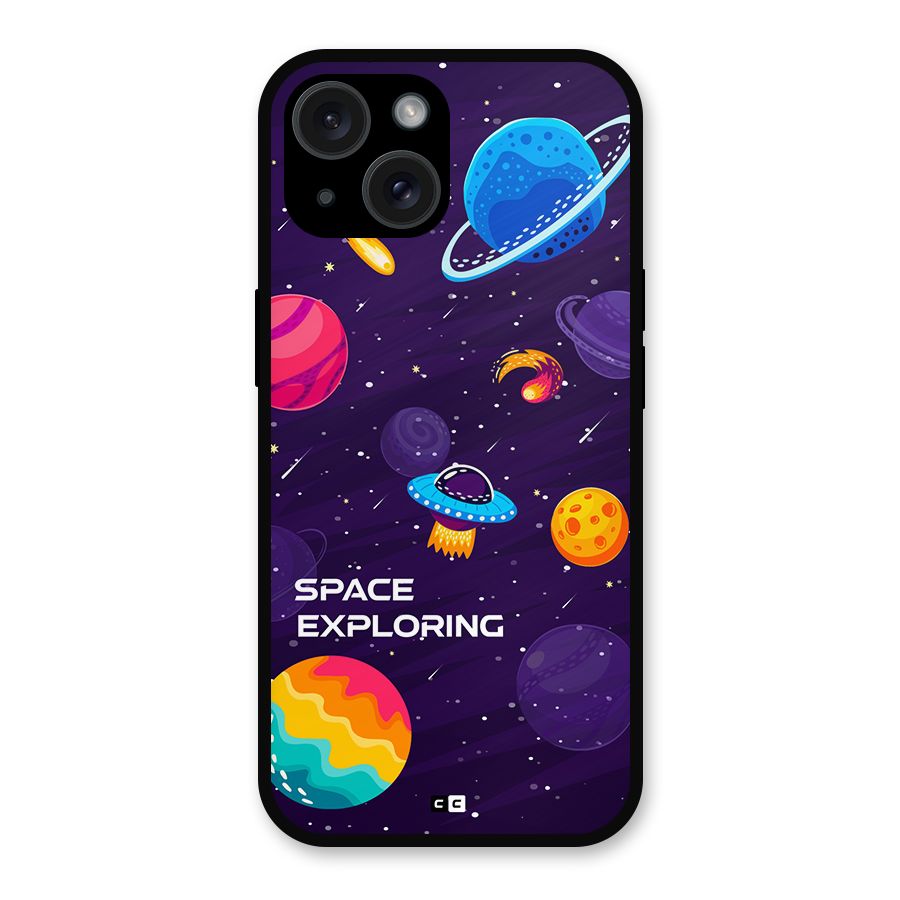 Space Exploring Metal Back Case for iPhone 15