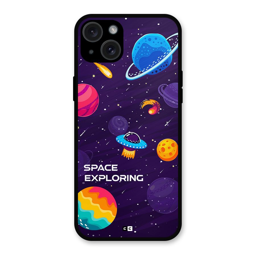 Space Exploring Metal Back Case for iPhone 15 Plus