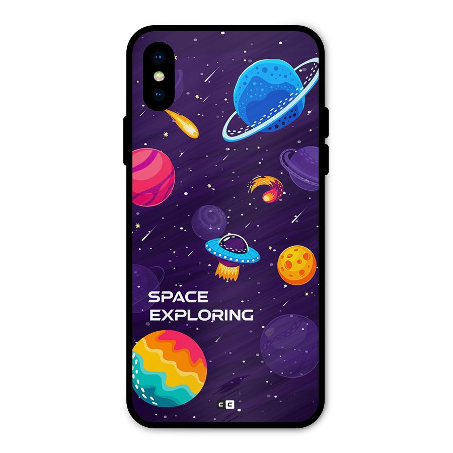 Space Exploring Metal Back Case for iPhone XS
