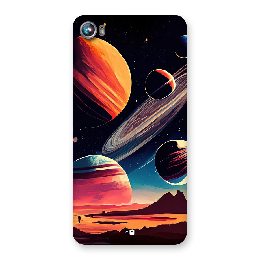 Space Planets Back Case for Canvas Fire 4 (A107)