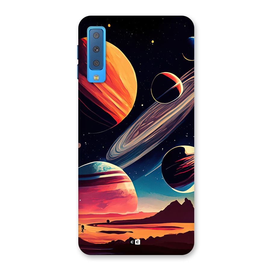 Space Planets Back Case for Galaxy A7 (2018)