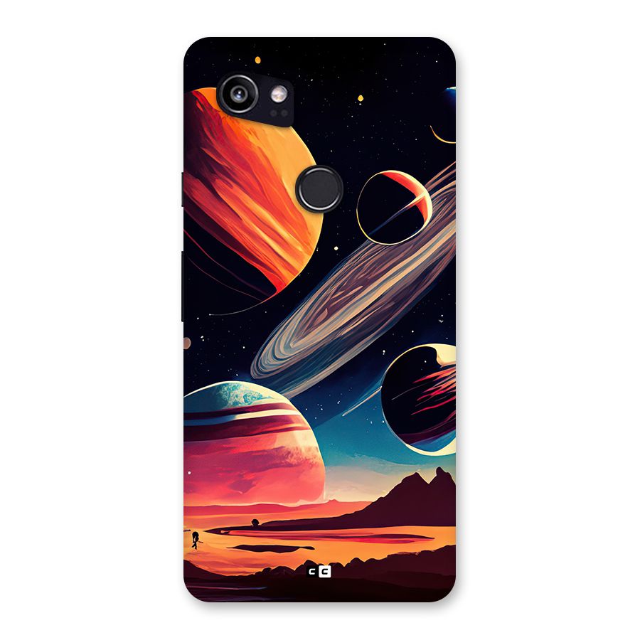 Space Planets Back Case for Google Pixel 2 XL