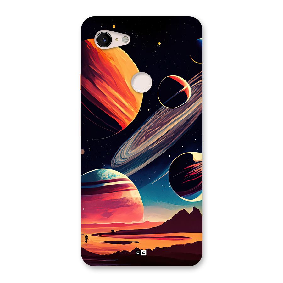 Space Planets Back Case for Google Pixel 3 XL