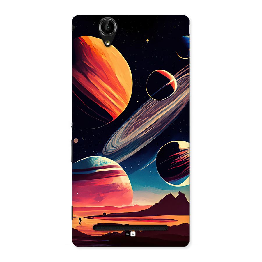 Space Planets Back Case for Xperia T2