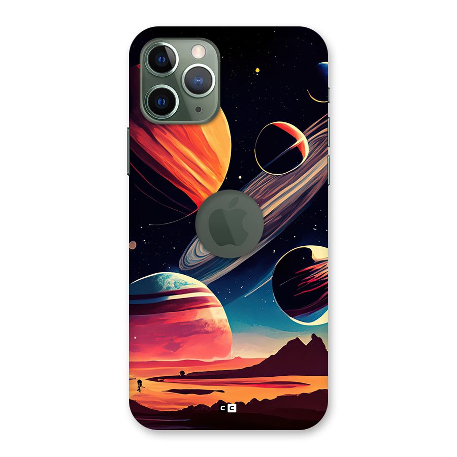 Space Planets Back Case for iPhone 11 Pro Logo Cut